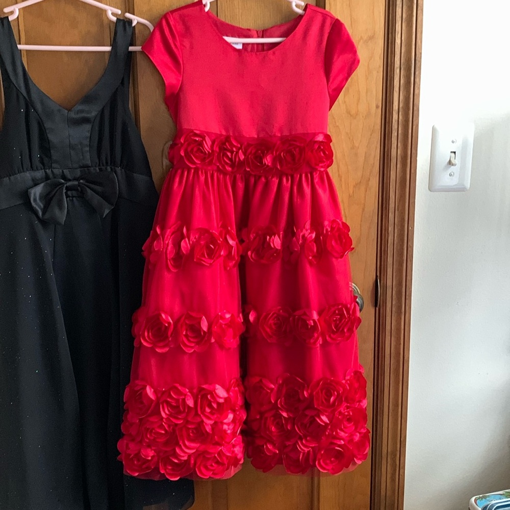 Bonnie Jean Red Rose Formal Dress